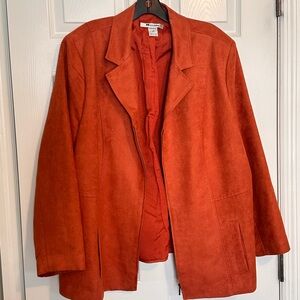 Nygard Burnt Orange Faux-Suede Blazer